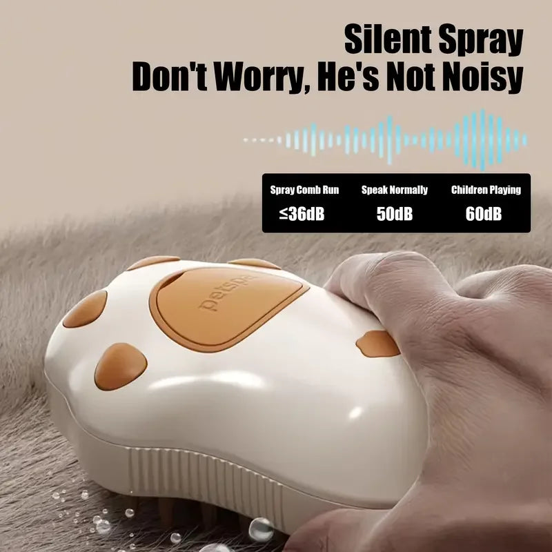 3-in-1 Pet Grooming Steam Brush | Mist Spray & Massage