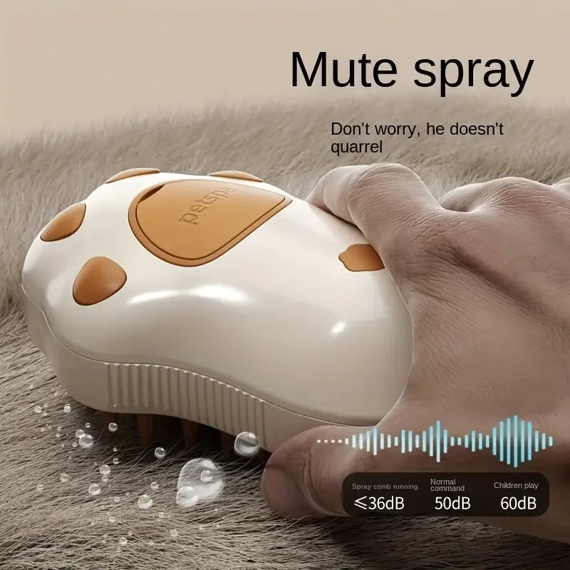 3-in-1 Pet Grooming Steam Brush | Mist Spray & Massage