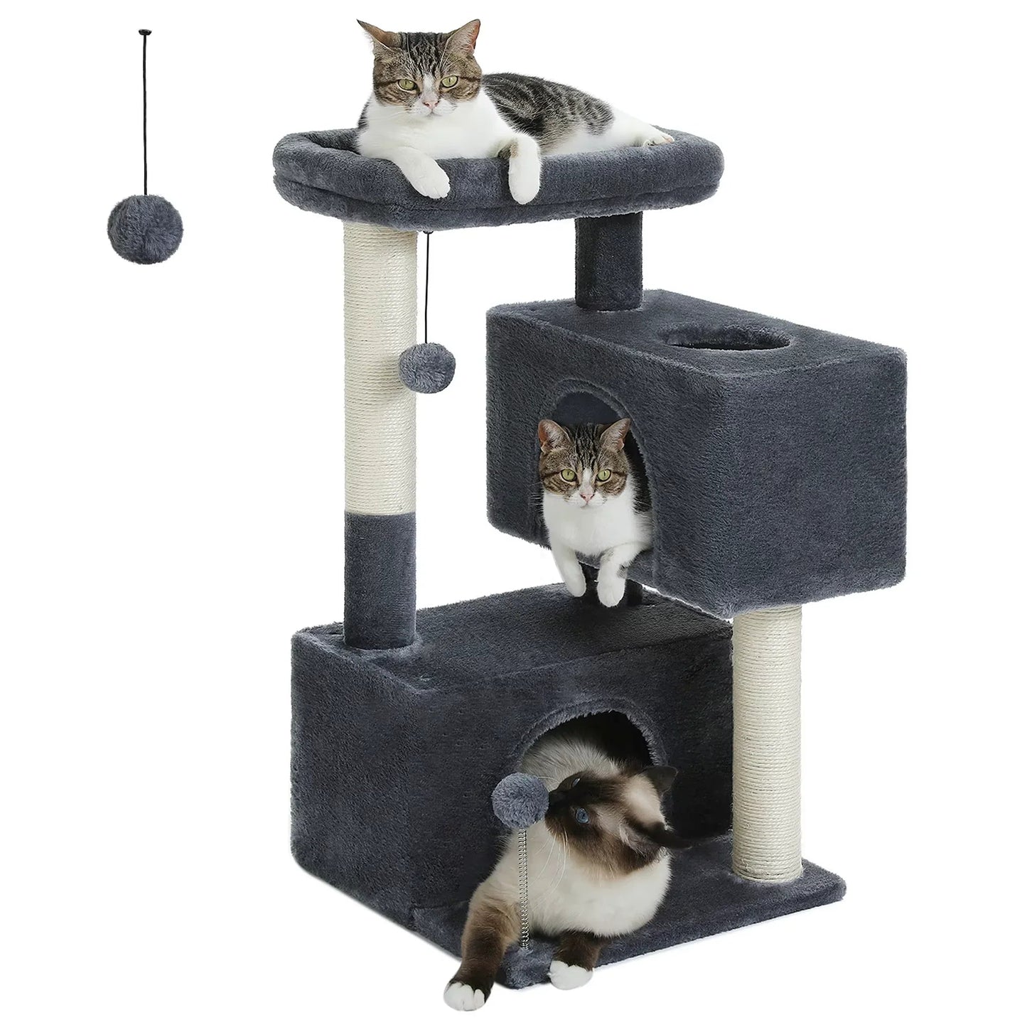 Cat Tree for Large Cats | Indoor Cat Tower & Playhouse - ilvpets