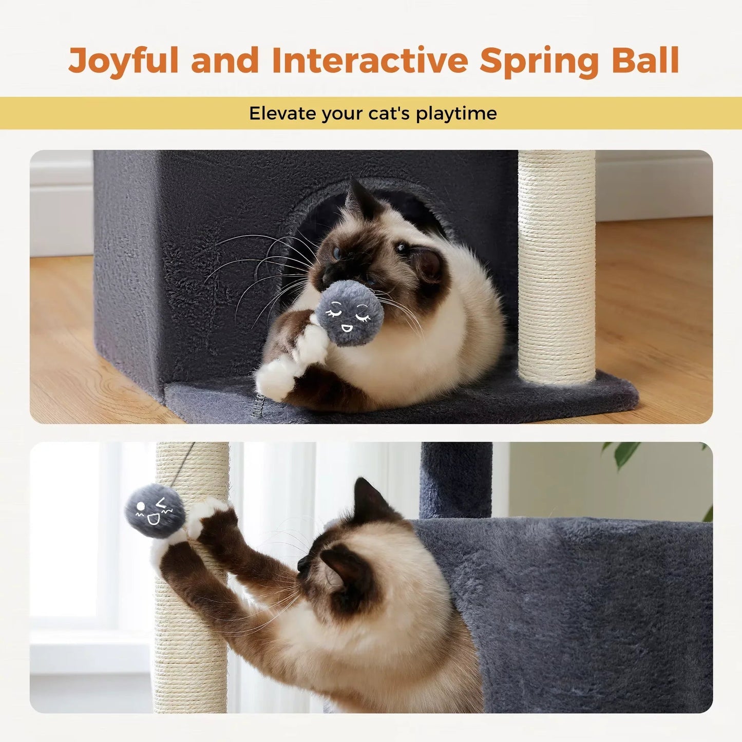 Cat Tree for Large Cats | Indoor Cat Tower & Playhouse - ilvpets