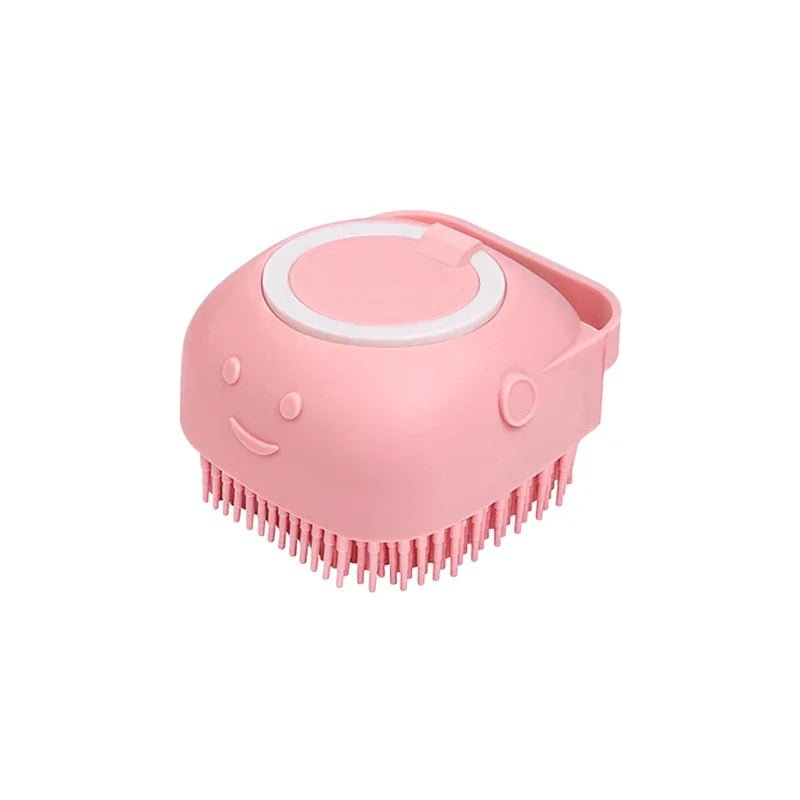Dog Bathing Brush with Shampoo Dispenser – Soft Silicone Pet Grooming Tool for Dogs & Cats - ilvpets