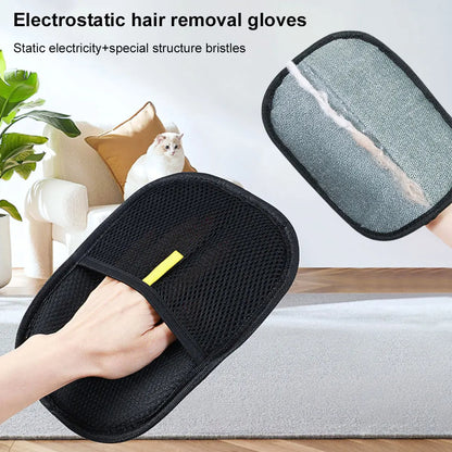 Reusable Pet Hair Removal Gloves – Double-Sided Grooming Mitt for Cats & Dogs