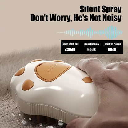 3-in-1 Pet Grooming Steam Brush | Mist Spray & Massage
