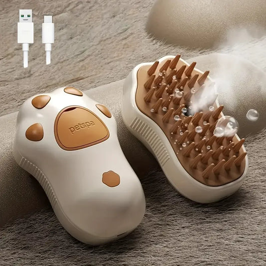 3-in-1 Pet Grooming Steam Brush | Mist Spray & Massage