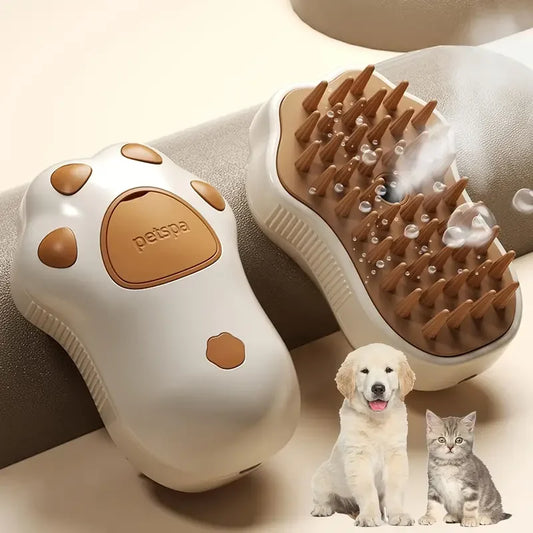 3-in-1 Pet Grooming Steam Brush | Mist Spray & Massage