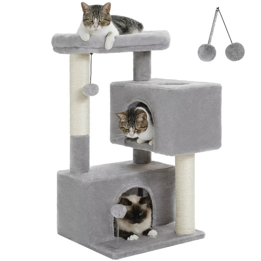 Cat Tree for Large Cats | Indoor Cat Tower & Playhouse - ilvpets